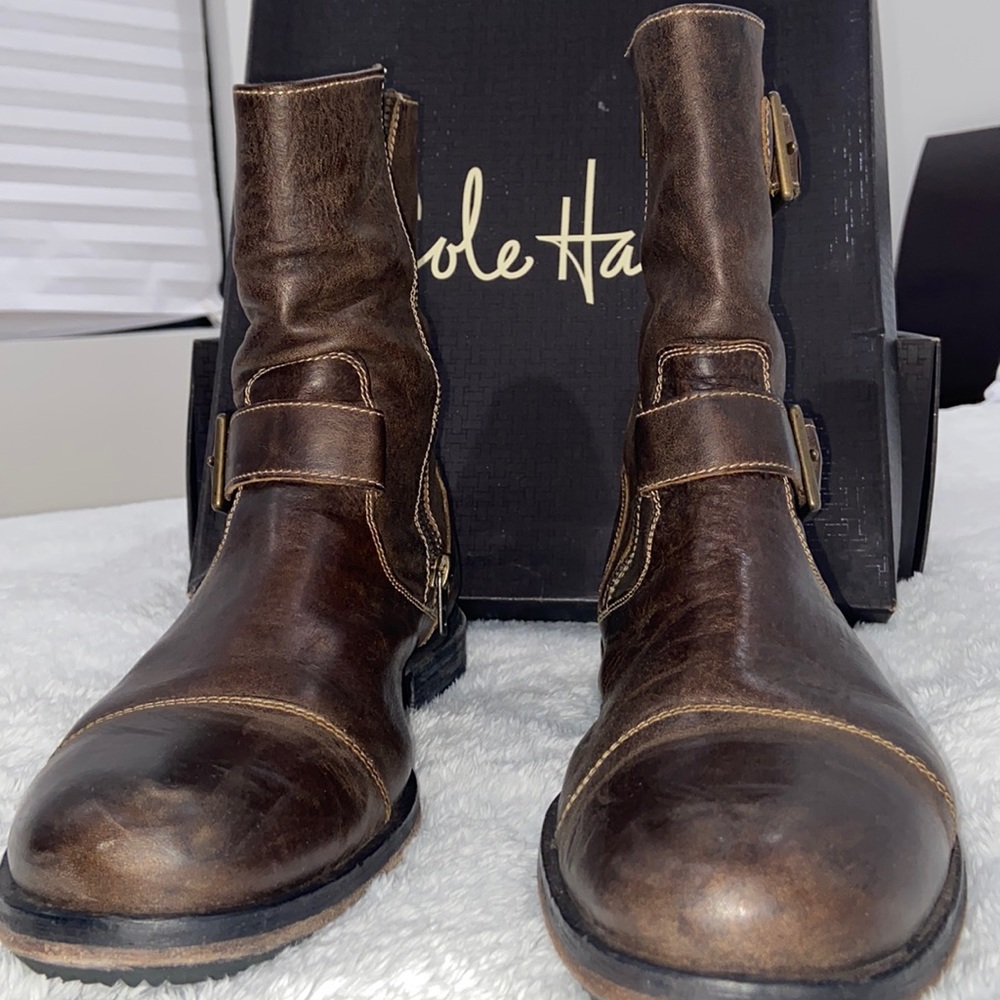 Cole Haan medium brown boots. Size 9